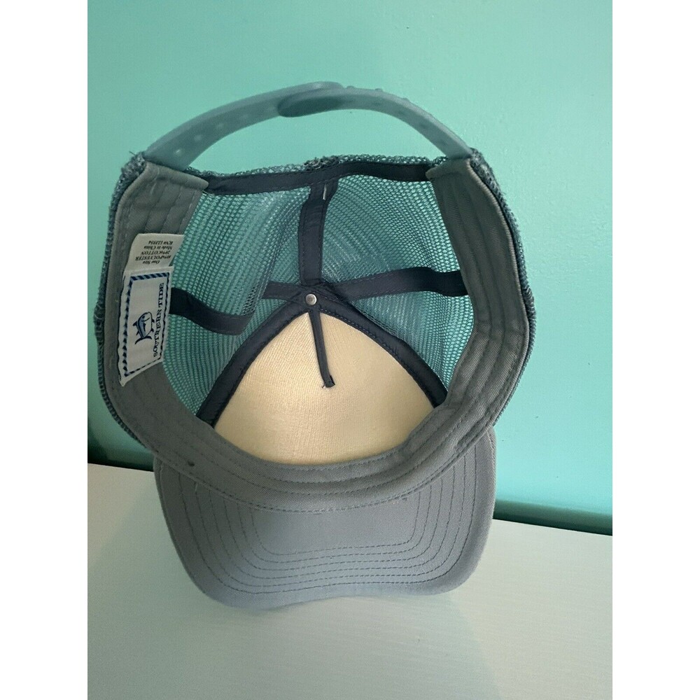 Southern Tide T3 Trucker Hat Tsunami Grey/Blue Tarpon Foam Mesh Snapback - Picture 5 of 6
